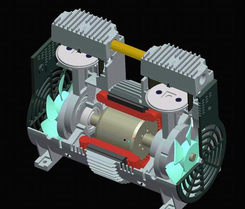 無油活塞泵結構圖 無油活塞泵結構圖